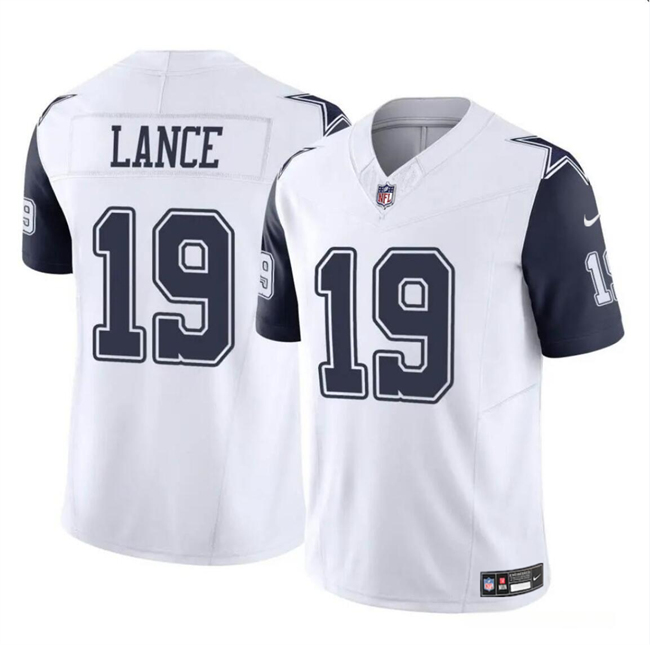 Men's Dallas Cowboys #19 Trey Lance White 2023 F.U.S.E Vapor Untouchable Limited Football Stitched Jersey